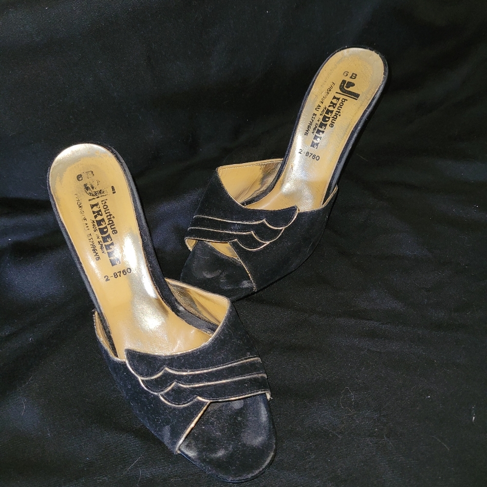 80's Vintage open toe pump